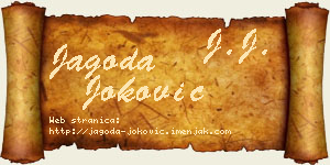 Jagoda Joković vizit kartica